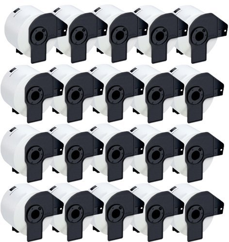 UCI 20x Endlos-Etiketten kompatibel für Brother DK-22205 (62mm x 30.48m) P-Touch QL-500, QL-500BS, QL-500BW, QL-550, QL-560, QL-560VP, QL-560YX, QL-570, QL-580, QL-580N, QL-650TD, QL-700, QL-710W, QL-720NW, QL-1050, QL-1050N, QL-1060N