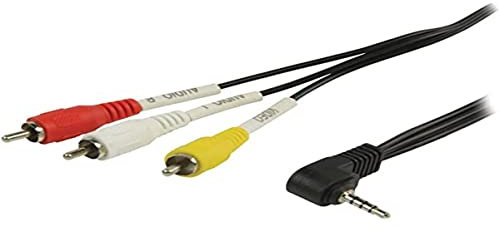 câble AV Valueline, prise AV 3x RCA-prise (3,5 mm, 1m) noir