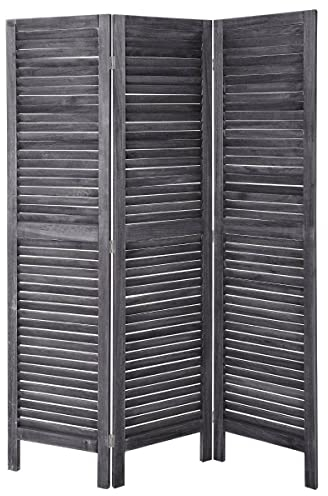 Atmosphera - Paravent Holz - grau H 170 cm - Grau