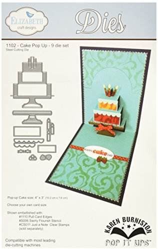 Elizabeth Craft Designs Pop It Up Metal Dies By Karen Burniston Cake Pop Up, 3-inch x 4-inch