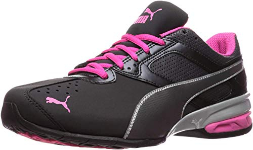 PUMA Damen Tazon 6 Cross-Trainer-Schuh, Schwarz Silber-Rote Beete Lila, 42 EU