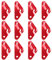TRIWONDER Aluminiumlegierung Guyline Zeltleinenspanner Zeltzubehör Cord Adjuster Zelt Spanner Seil Teller Seilspanner für Zelt Wandern Camping (Rot (Dreiecksform) - 12 Stück)