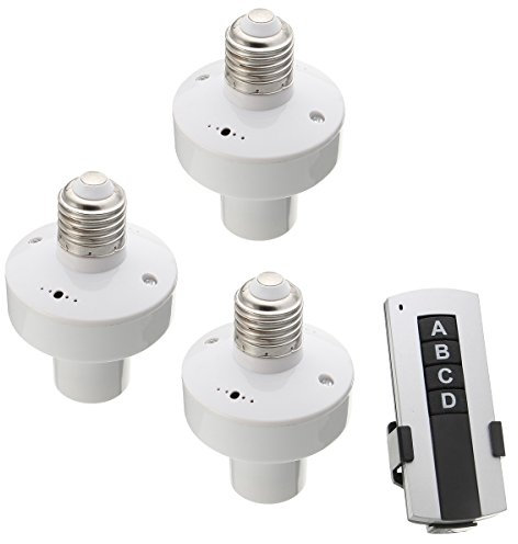 MASUNN Porte-Vis À 3 Voies E27 Télécommande sans Fil De Contrôle De L'Ampoule Douille AC110/AC180-240V-AC180-240V