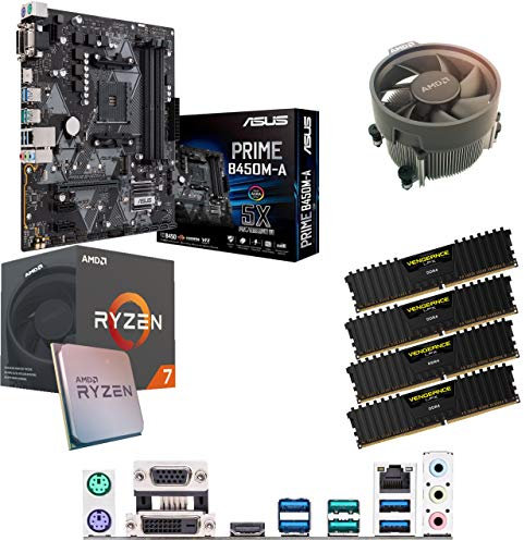 Components4All AMD Ryzen 7 1700 3.0GHz (Turbo 3.7GHz) Eight Core Sixteen Thread CPU, ASUS Prime B450M-A Motherboard & 16GB 3200MHz Corsair DDR4 RAM Pre-Built Bundle