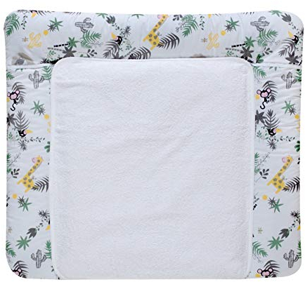 Schardt 13 609 1/785 Wickelauflage Jungle 80x75 cm mit abnehmbarer Frotteeauflage, beige, 1 kg