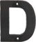 Cast Iron House & Door Numbers 0-9, A-E - Available in Black and Brown (D, Black)