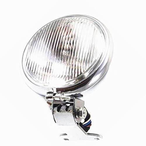 5 Motorrad Front High/Low Lauflicht Scheinwerfer Scheinwerfer Licht Für Harley Honda Kawasaki Suzuki Yamaha Cafe Racer Vintage Retro Bobber CB Old School Custom (Chrom/klar)