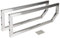 Montixx® Set di 2 consolle da parete e portasciugamani a forma pentagonale in acciaio inox per supporto lavabo/sottopiano per lavabo e lavabo L45 cm x H15 cm