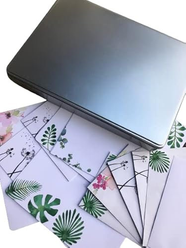 Florales Briefpapier-Set XXL + Geschenkdose
