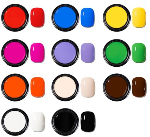 12 colores Kit de esmalte de uñas de gel de pintura 3D para diseños de arte de uñas Línea de dibujo Gel de alambre Soak Off UV LED Manicure Set, 8g