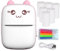 Yajimsa Mini imprimante portable sans fil avec 6 papier peinture thermique, mini imprimante photo pour smartphone, étu, étiquette, notes, impression reçus