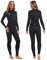 Neoprenanzug Damen Neopren Thermo Schwimmanzug - 3MM UV Schutz Herren Tauchanzug Lange Ärmel Rückenreißverschluss Ultra Stretch Schwarz Wetsuit Outdoor Taucher Badeanzug für Schnorcheln Schwimmen XXL