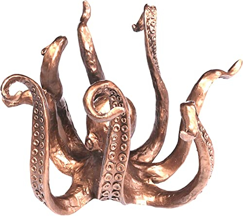 Octopus Kaffeebecherhalter, Getränkehalter Anhänger, Vintage-Stil Harz Oktopus Tischdekoration Statue Ornament, Teetassenhalter für Zuhause Küche Esstisch (A)