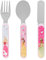 Disney Princess 3 Piece Cutlery Set - Metal, Reusable Children's Knife, Fork & Spoon, Kids-Size, Made from Food-Safe Stainless Steel & ABS Plastic - with Belle, Tiana & Aurora - for 12 Months & Up