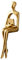 SHENGTIAN Lesende Frau Statue, Harz Skulptur Set in Gold für Bücherregal, Buch Umarmende Frau Statue, Buchliebhaber Deko, Wohnzimmer Ornamente (Gold-C)