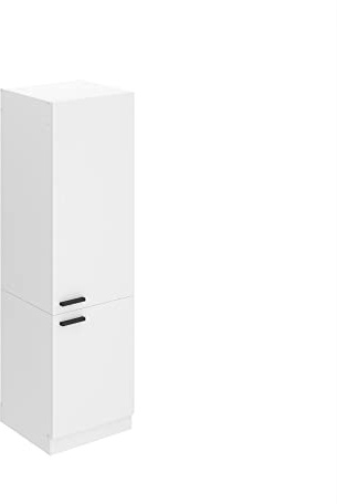 Belini frigorifero colonna SSL 60 cm, con 2 ante, bianco opaco | Mobile cucina, 204 cm altezza larghezza, colonna per frigorifero
