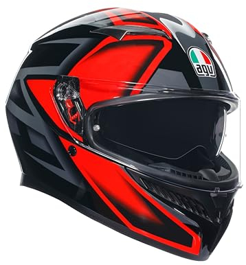 AGV K3 Compound Integralhelm (schwarz/rot/grau), M (57)