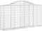 vidaXL Panier de Gabions Arqué Cage à Gabion Mur de Gabion Panier à Pierre Gabion pour Pierre Jardin Patio Extérieur 200x30x100/120 cm Fer Galvanisé