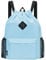 WANDF Turnbeutel mit Kordelzug, Sporttasche mit Schuhfach, wasserabweisender Schnürrucksack Cinch für Damen Herren (Groß,Hellblau)