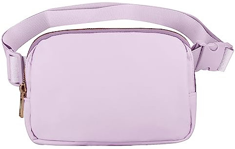 VOROLO Marsupio per donne e uomini, borsa a tracolla con cinghia regolabile, Viola chiaro, Taglia unica, 1 marsupio