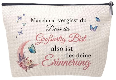 Freundschaftsgeschenk - Geschenk für Beste Freundin, Kosmetiktasche klein natürlich, Schminktasche für große Schwester, Kosmetiktasche klein, Weihegeschenke Mädchen, Frauen (für Frauen)