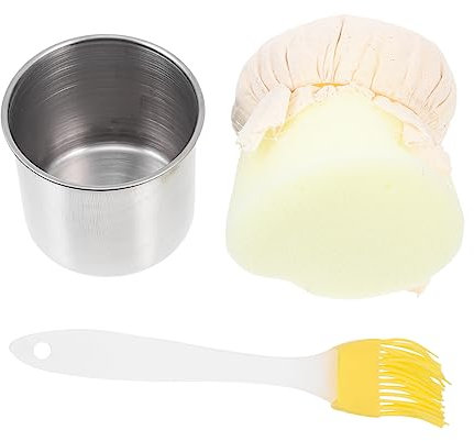 VINTORKY 1 Satz Pfannkuchen Spreading Tool Edelstahl Pfannkuchenöl mit Öl Bürste und Tablett für Gleichmäßiges Verteilen von Ölpfannkuchenformen Küchenzubehör für Perfekte Pfannkuchen