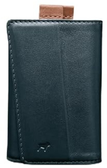 The Frenchie Co. - Wallet - Slim bifold leather wallet - RFID blocking protection with multiple card slots and ID window - Compact durable design for everyday carry, Green