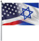 Fopytu Drapeau américain et israélien Je Soutiens Le Drapeau des États-Unis d'Israël Drapeau d'amitié National américain et israélien pour Jardin extérieur