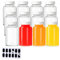 YBCPACK 12 Stück Ingwer Shot Flaschen zum Befüllen 120ml | Kleine Shot Glasflaschen mit Etiketten und Stift,Shotgläser mit Deckel für Ingwershots, Detox Drinks & Spirituosen | Spülmaschinenfest