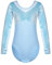 Nyeemya Kinder Mädchen Langarm Gymnastikanzug Turnanzug Samt Tanzen Kleidung Ballet Yoga Kleid Klassisch Trikot Blau 110-116