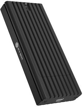 ICY BOX M.2 NVMe Gehäuse, USB 3.2 (Gen 2x2, 20 Gbit/s), USB-C, M.2 NVMe SSD, PCIe 3.0, M-Key, Kühlsystem, Aluminium, IB-1917M-C32