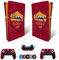 MaD Vision® Extra-Durable Skin Set per PS5 Digital Slim + 5 Paia di Aiming Rings | Pellicola Adesiva in Vinile Opaco per PlayStation 5 + 2 Controllers - per Roma Design