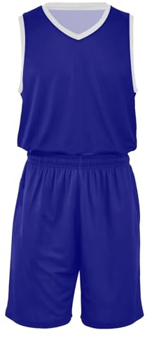 Royal Blue Youth Basketball Jersey Sportswear Boys Youth Match-up Basketball Jersey Boys and Girls Basketball Jersey Set, Marineblau, L