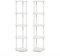 Furinno Turn-N-Tube Étagère Polyvalente pour Présentoir d'angle à 5 Niveaux, Paquet de 2, Blanc/Blanc