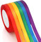 Geschenkband 6 Farben Satinband 10mm×23m Schleifenband Seidenband Stoffband Seidenbänder Bunt Für DIY Handwerk Ribbon Dekoband Zum Basteln Geschenkverpackung Geburtstag Blumenstrauß Party Deko