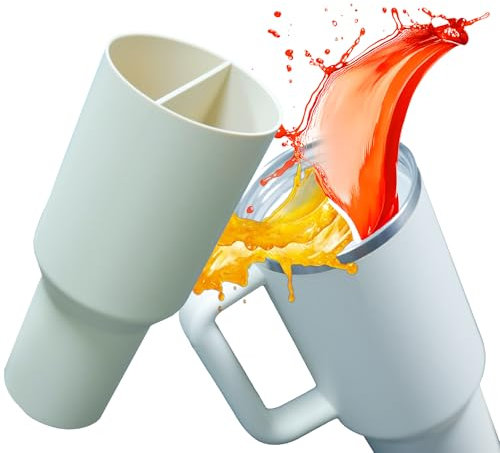 BBK Stanley Zubehör, Stanley Cup 2-in-1 Getränketrenner, Silikonfutter, kompatibel mit Stanley Cup, 1,2 l, wiederverwendbarer Einsatz für Party, Freizeit, Outdoor, Büro (gelb)