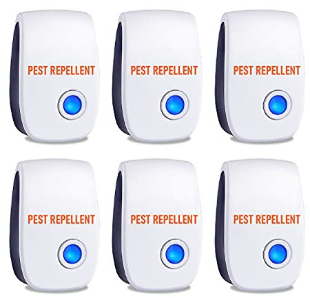 6 Packs Mosquito Repellent - Insect Repellent Plug in - Ultrasonic Mouse Repellent - Ant Repellent Indoor - Electric Rodent Repeller - Ultrasonic Pest Repeller - Rodent Repellent Indoor Ultrasonic