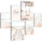 Novart Wandbilder Set Strand Meer Boho Beige - KEIN EXTRA RAHMEN BENÖTIGT - Modern Deko - Wohnzimmer Schlafzimmer Flur N038163a