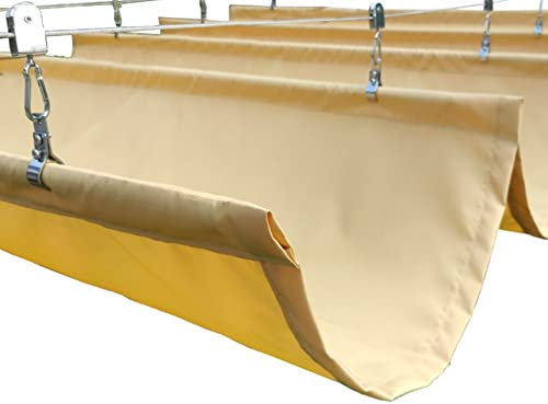 Kit de rechange imperméable et rétractable pour pergola – Voile d'auvent pour terrasse, porche, cour, extérieur, housse ondulée coulissante et imperméable
