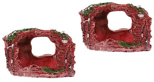 Happyyami 2stücke Delicate Aquarium Dekoration Verschleißfestes Fischversteck Für Glasfische Und Garnelen Sichere Und Stabile Höhle Zubehör Für Aquarien Und