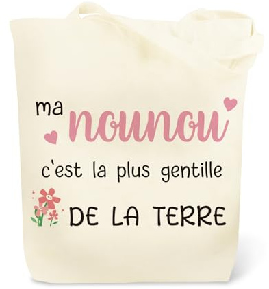 JIOMULIG Tote Bag,Regalo de Niñera Original, blanco