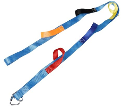Abaodam Kletterseileiter Kinder 2m Robuste Strickleiter Aus Farbigem Polyester Outdoor Kletterspielzeug Für Motorische Hängend Vielseitig Für Garten Und Reisen