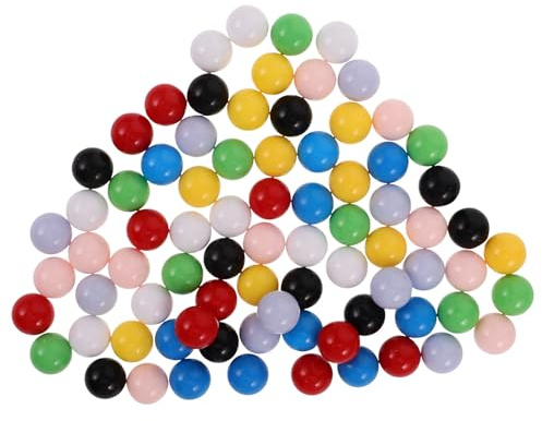 ZUNOXAZ 80 Stück Farbige Kunststoff Murmeln 12mm Spielbälle Kinder Murmelbahn Ersatzkugeln Lernspielzeug für Mathematik Motorik Farbensortierung Zufälliger Stil