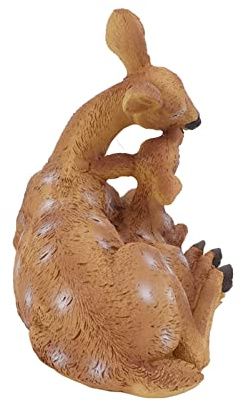 SENECESLI Mini-Hirschfigur, Exquisite Beschichtungsbehandlung, Handbemalte Statue, Hausgarten-Dekoration, Schönes 9,6 X 5,6 X, cm Großes Harzmaterial