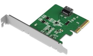 ICY DOCK PCIe 5.0 x4 NVMe Adapterkarte mit 1 x MCIO 4i (SFF-TA-1016) Anschluss & Redriver - EXLink MB408A5