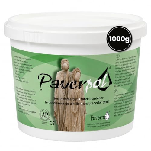 Creativ Paverpol Textile Hardener 1000 g – Transparent Water‑Based Sculpting Medium for Fabric & Natural Materials – Indoor & Outdoor Use – Durable, Weather‑Resistant Finish