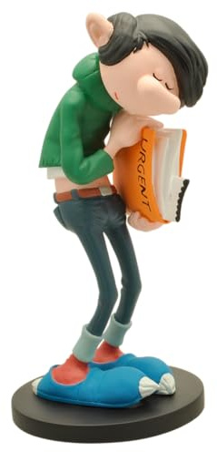 Plastoy Gaston Lagaffe Figur Gaston mit dringender Akte - Kunstharz - 17 cm