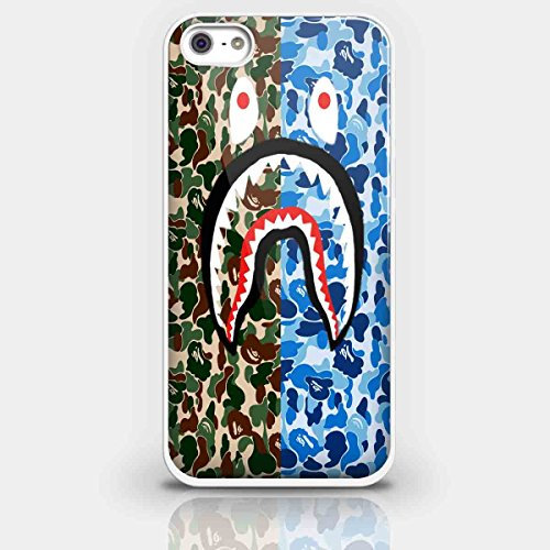 Bape Shark Camo Flag for Iphone and Samsung Galaxy Case (iPhone 5/5s White)