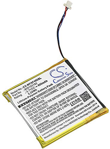 CS-MPSF460SL Battery 600mAh compatible with [SanDisk] Sansa SMDX10R-8192K-P70, Sansa View, View 16GB, 32GB, 8GB replaces 805193192