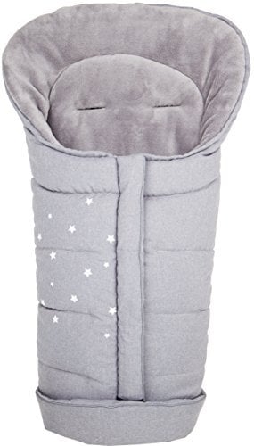 Fillikid Fußsack Askja aus weichem Fleece für Buggy, Kinderwagen & Sportwagen – Winter-Fußsack für Babys – Hellgrau